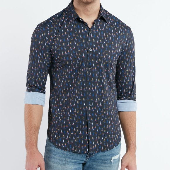 BALOO "Boat" Print Button-Up Stretch Shirt - Picture 3 of 6